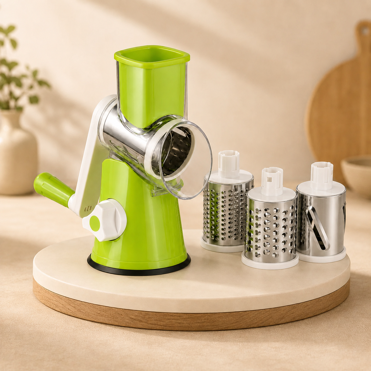 3-in-1 Rotary Cheese Grater and Vegetable Slicer