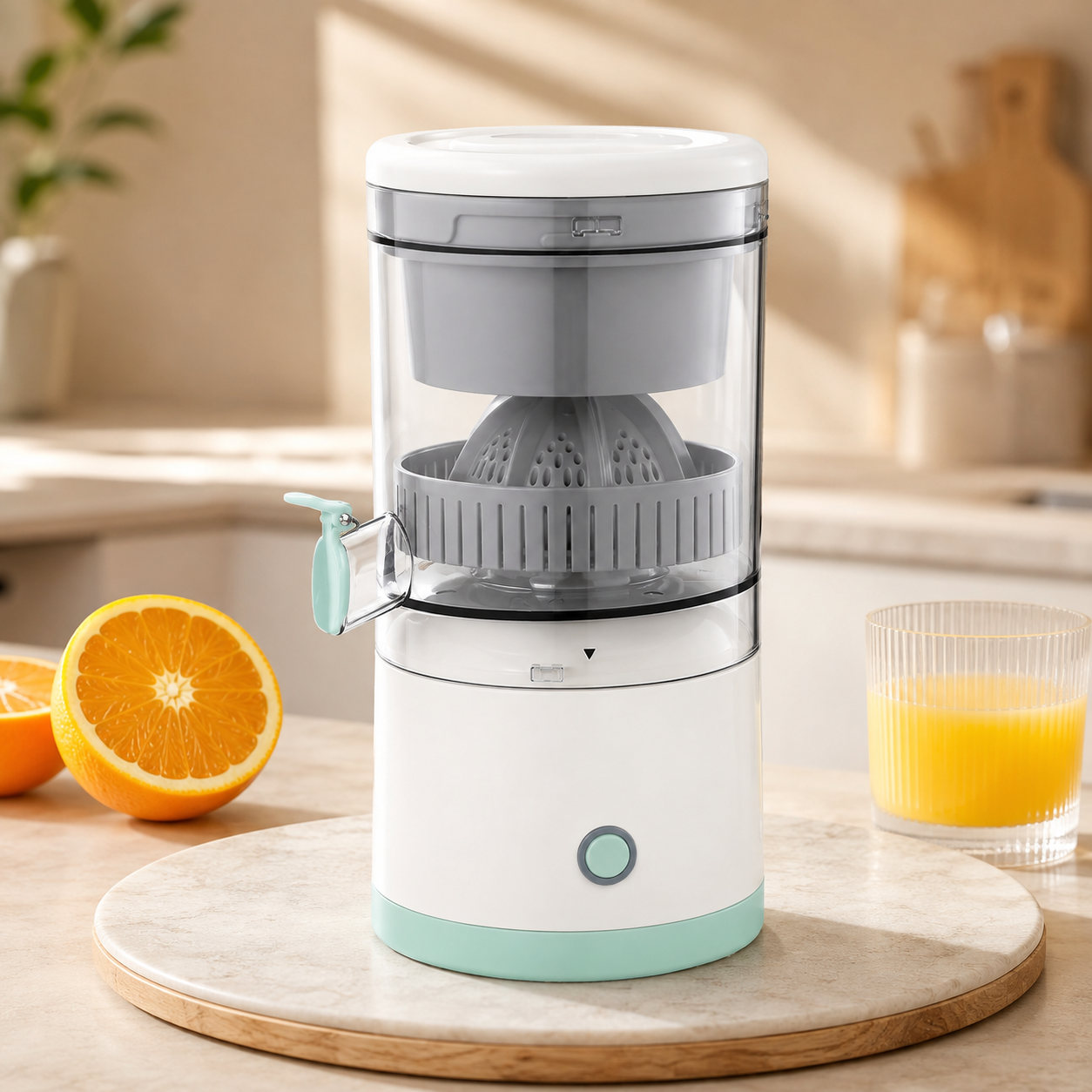 Portable Electric Citrus Juicer USB Rechargeable Wireless Orange