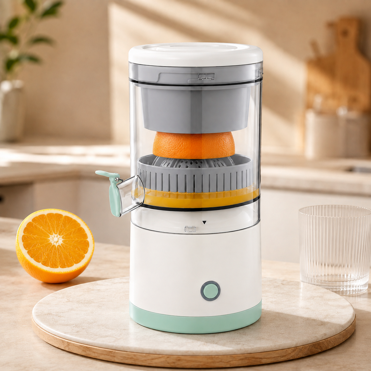 Portable Electric Citrus Juicer USB Rechargeable Wireless Orange