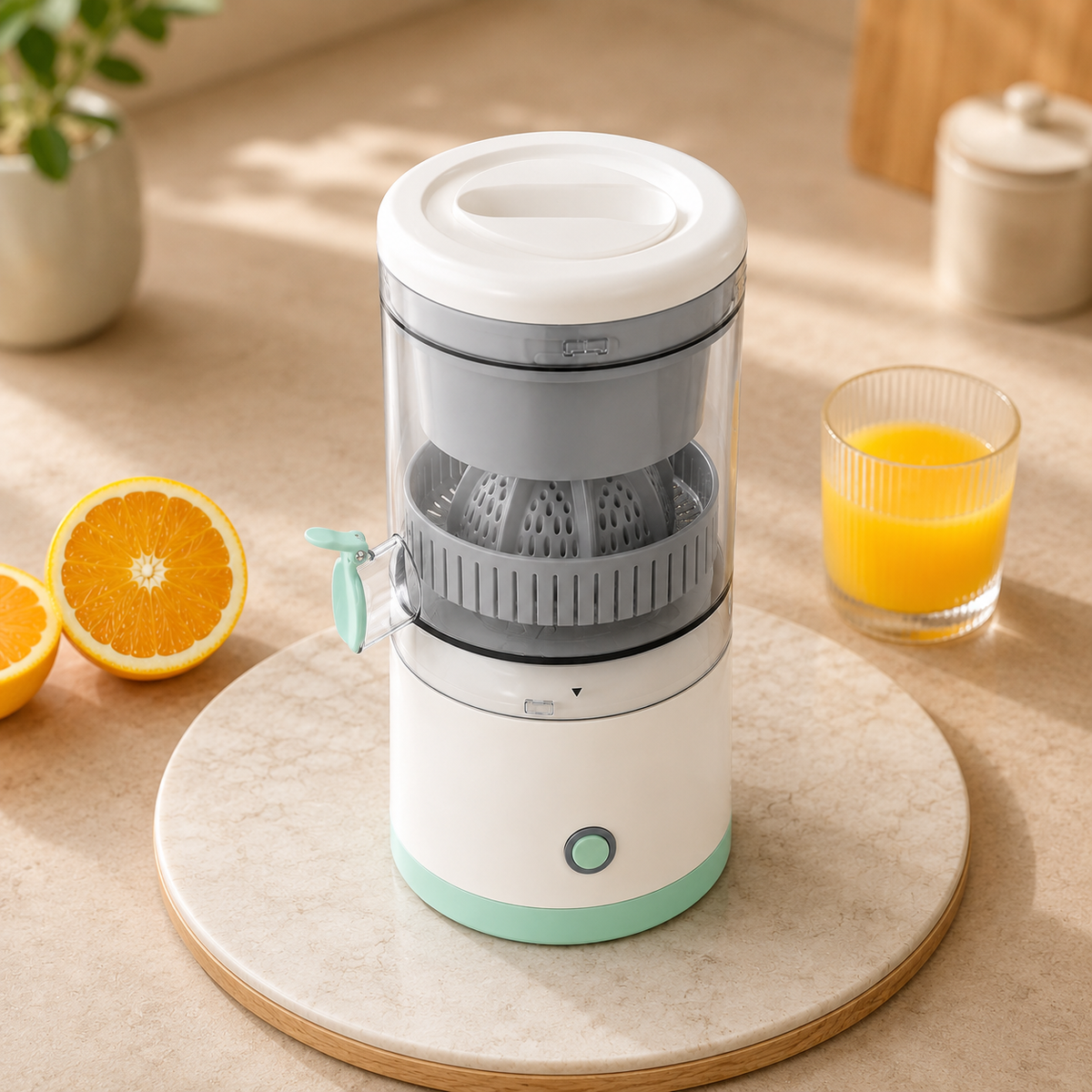 Portable Electric Citrus Juicer USB Rechargeable Wireless Orange