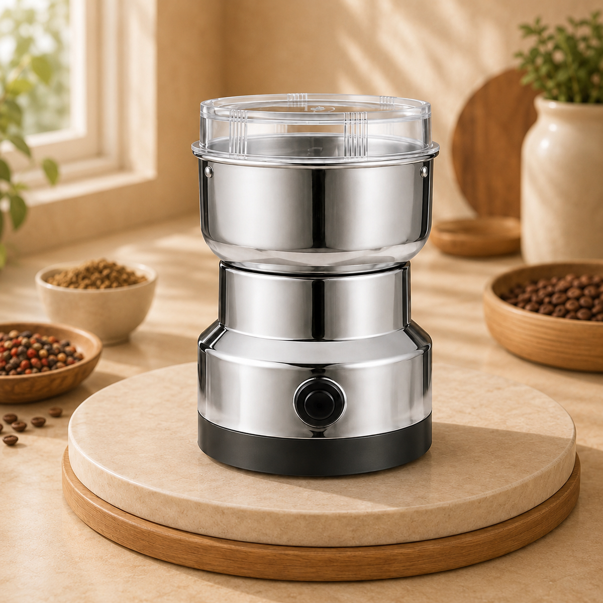 Electric Coffee and Spice Grinder with 4 Stainless Steel Blades