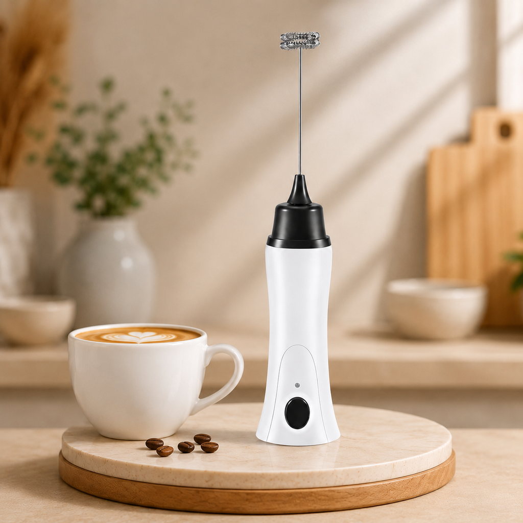 Handheld Electric Milk Frother and Coffee Mixer