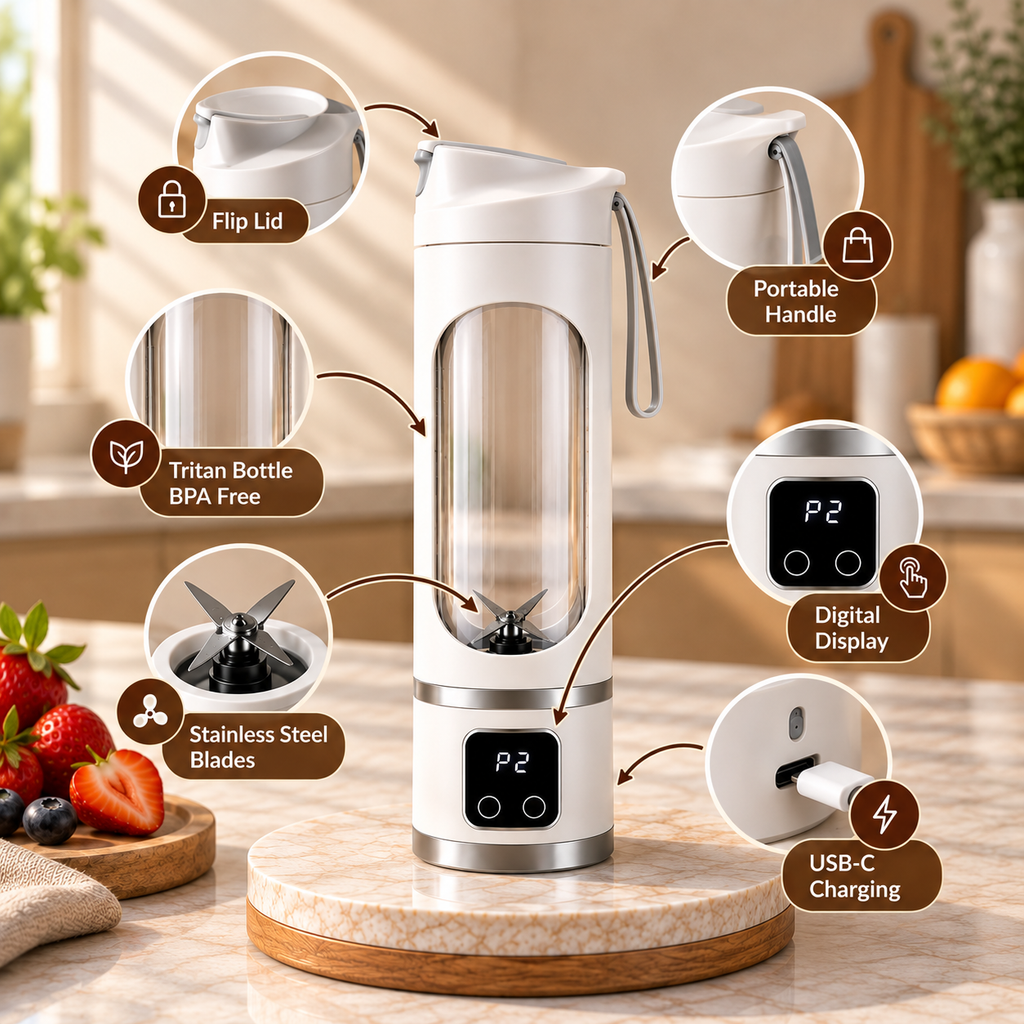 Digital Display Portable Juicer