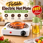 Portable Electric Hot Plate (Free Oil Dispenser)