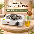 Portable Electric Hot Plate (Free Oil Dispenser)